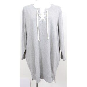 Avon Y2K PLUS 2X (22W-24W) Long Pullover Corset Sweatshirt Tunic Lounge Shirt